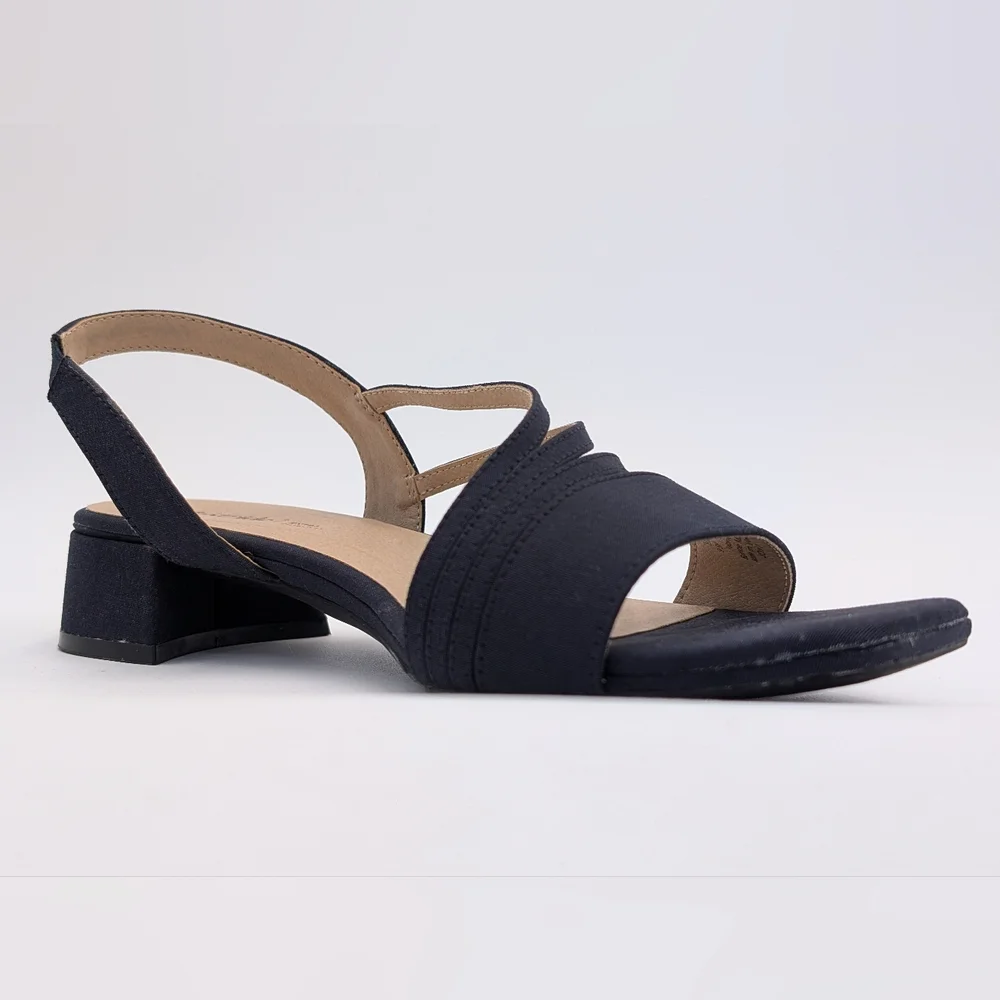 LifeStride Joy 2 Size 9.5W Slingback Deep Navy Fabric Soft System Extra Cushion